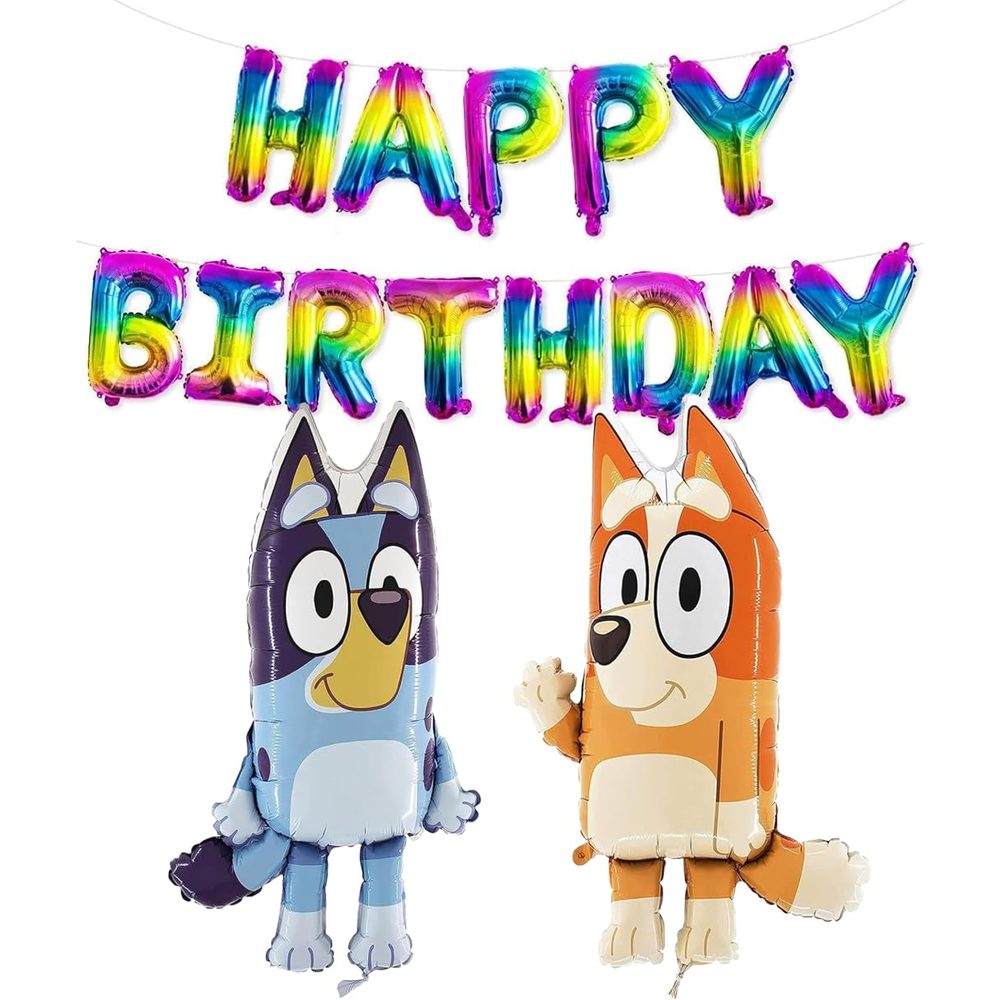 Toyland Bluey and Bingo Balloons with Happy Birthday Banner Pack photo 4