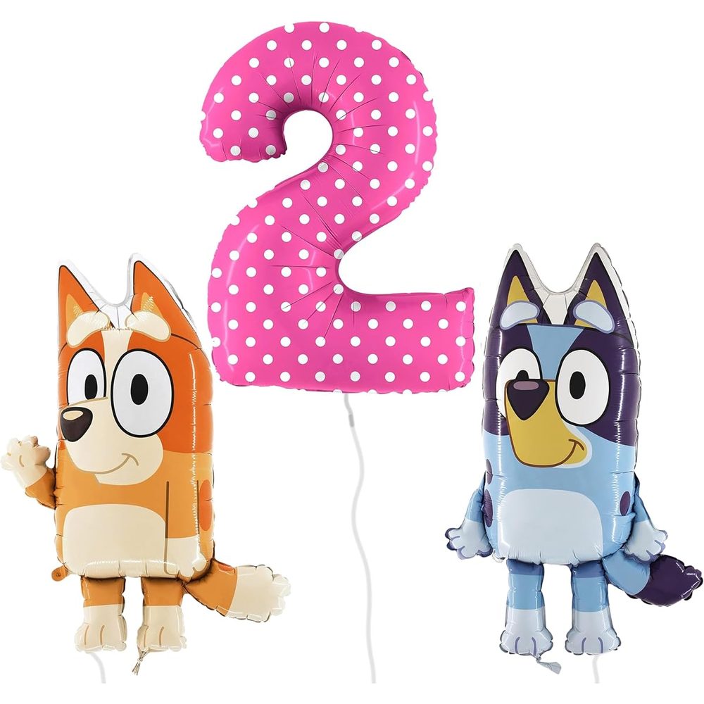 Toyland Bluey and Bingo Balloon Pack with 40-Inch Spotty Number 7 photo 2
