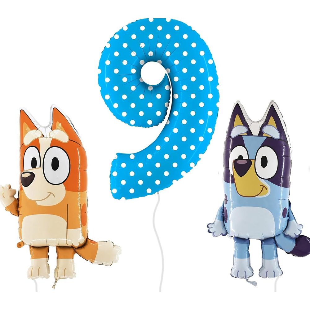 Toyland Bluey and Bingo Balloon Pack with 40 Inch Spotty Number 7 photo 3