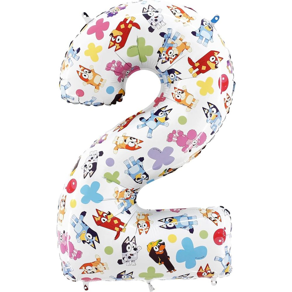 Toyland Bluey and Bingo 26 Inch Birthday Number Balloon, 1 to 6 photo 2