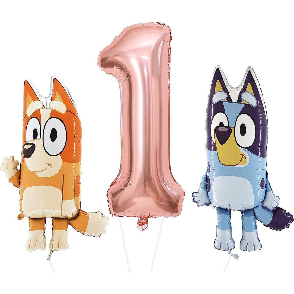 Toyland Bluey and Bingo Birthday Balloon Pack with 40 Inch Number photo 3