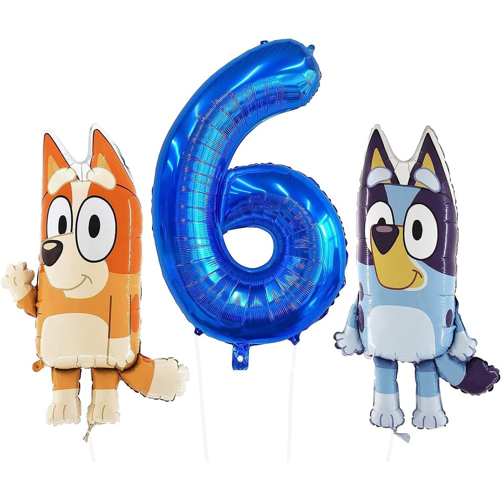 Toyland Bluey and Bingo Birthday Pack with 40-Inch Number Balloon photo 2