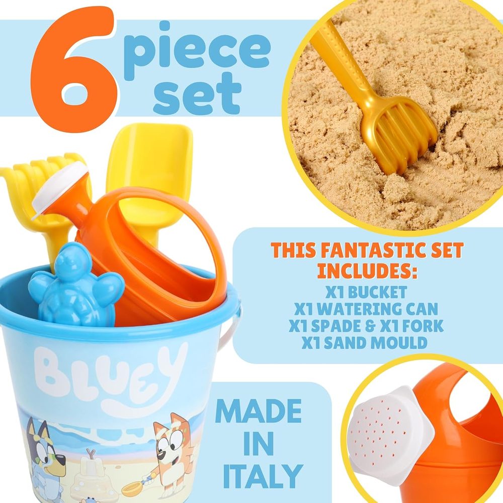 Toyland Bluey and Bingo Bucket and Spade Set, 6 Pieces photo 3