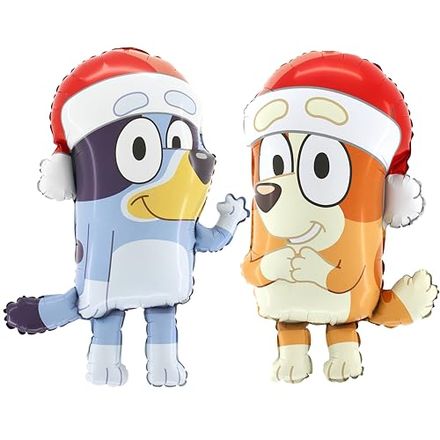 Toyland Bluey and Bingo Christmas Balloons, 32 Inch, Pack of 2