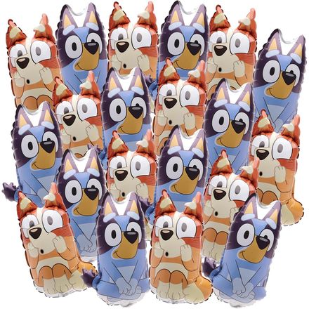 Toyland Bluey and Bingo Mini Balloons with Sticks, Pack of 20