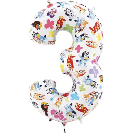 Toyland Bluey and Bingo Number Foil Balloon, 26 Inch