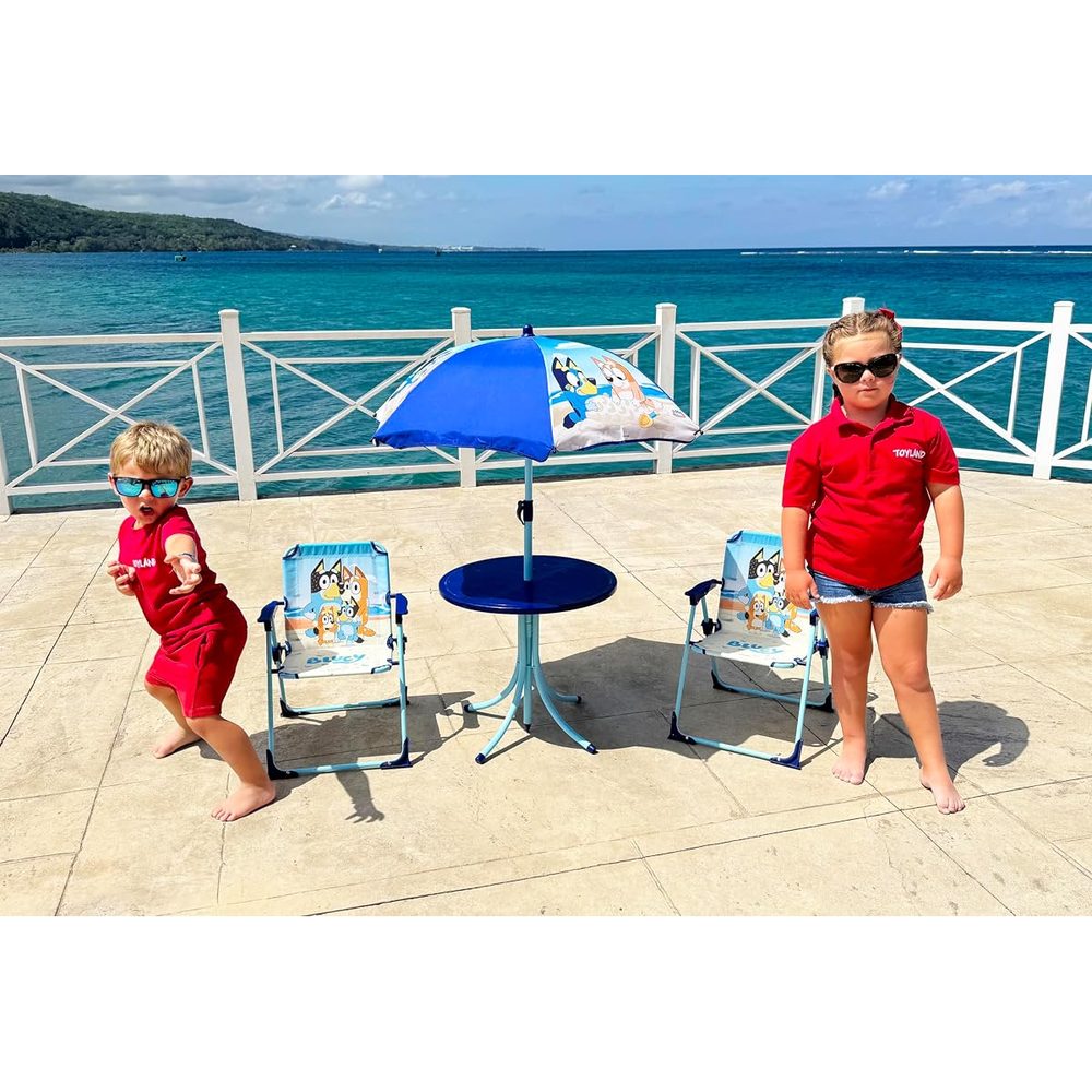 Toyland Bluey and Bingo Kids Patio Table, 2 Chairs and Parasol photo 4