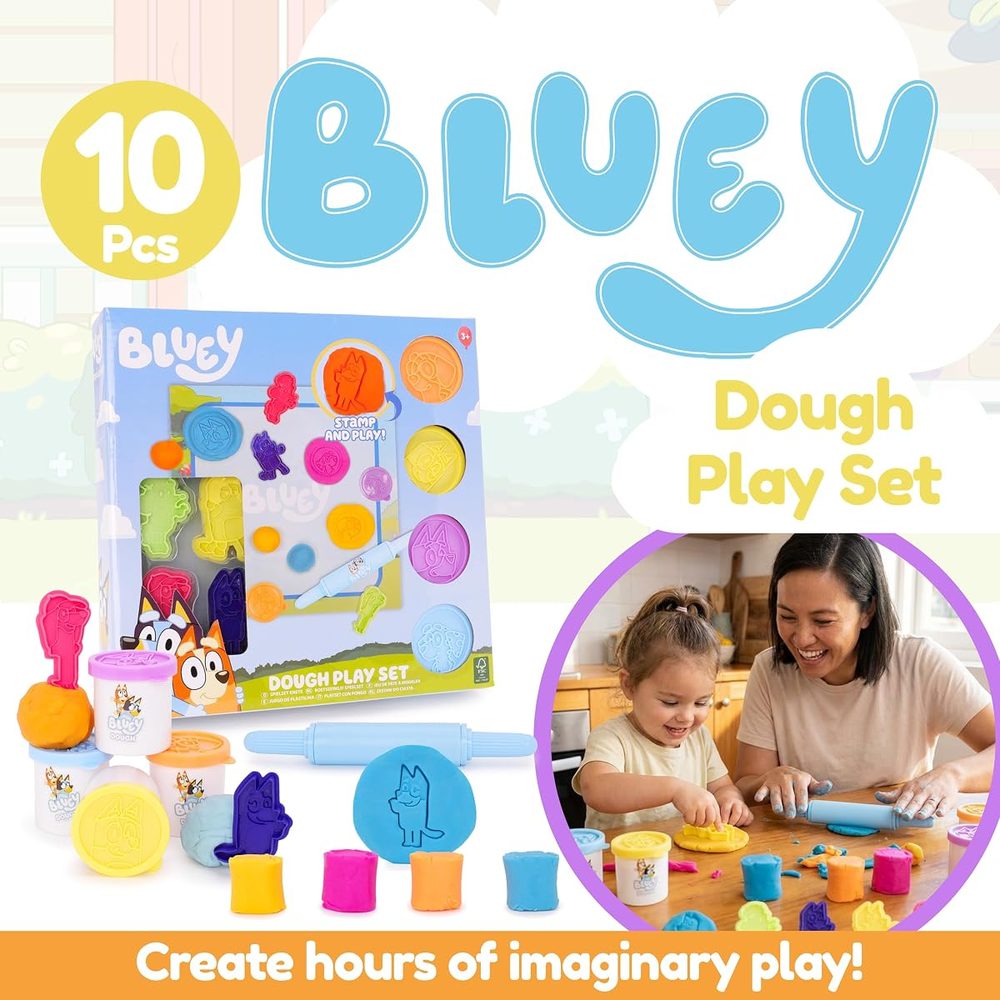 Toyland Bluey Dough Activity Set with Play Mat, 10 Piece photo 2