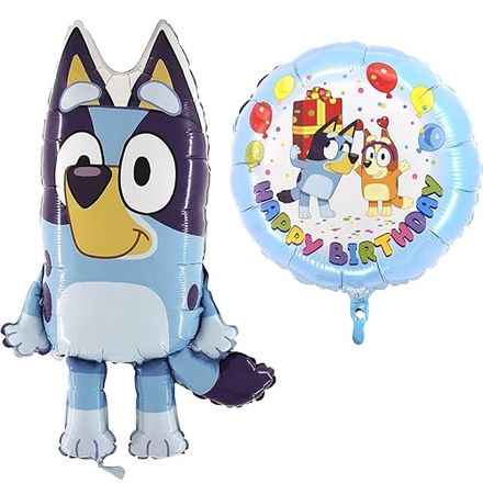 Toyland Bluey Balloons 2 Pack, 32 Inch Shape and 18 Inch Round