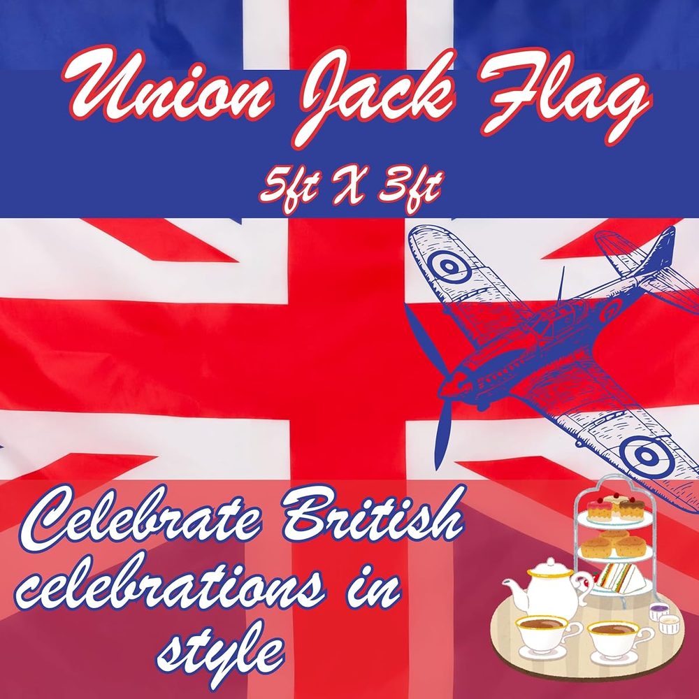 Toyland British Union Jack Flag, 5 ft x 3 ft photo 2