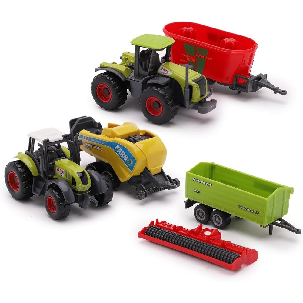 Toyland Die Cast Farm Tractor and Implements Set, Pack of 6 photo 4