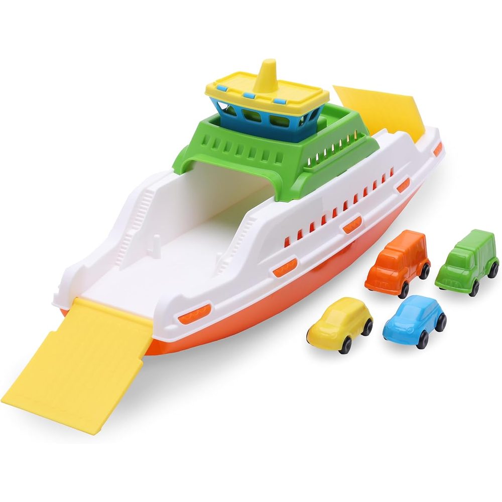 Toyland Ferry Boat with Moving Ramps and 4 Mini Cars, 15 Inch photo 3