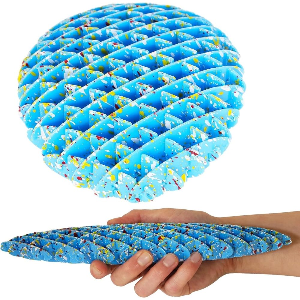 Toyland Fidget Worm Sensory Toy, 4 in, Sky Blue Splatter
