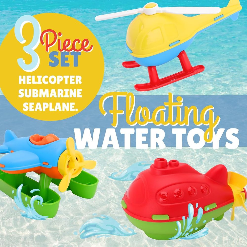 Toyland Floating Bath and Pool Toys, Pack of 3 Vehicles photo 3