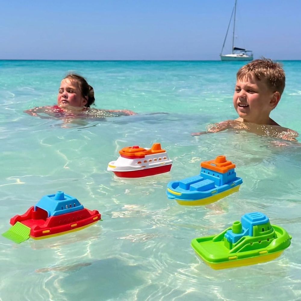 Toyland Floating Boats Set, Pack of 4 Bath and Pool Toys photo 2