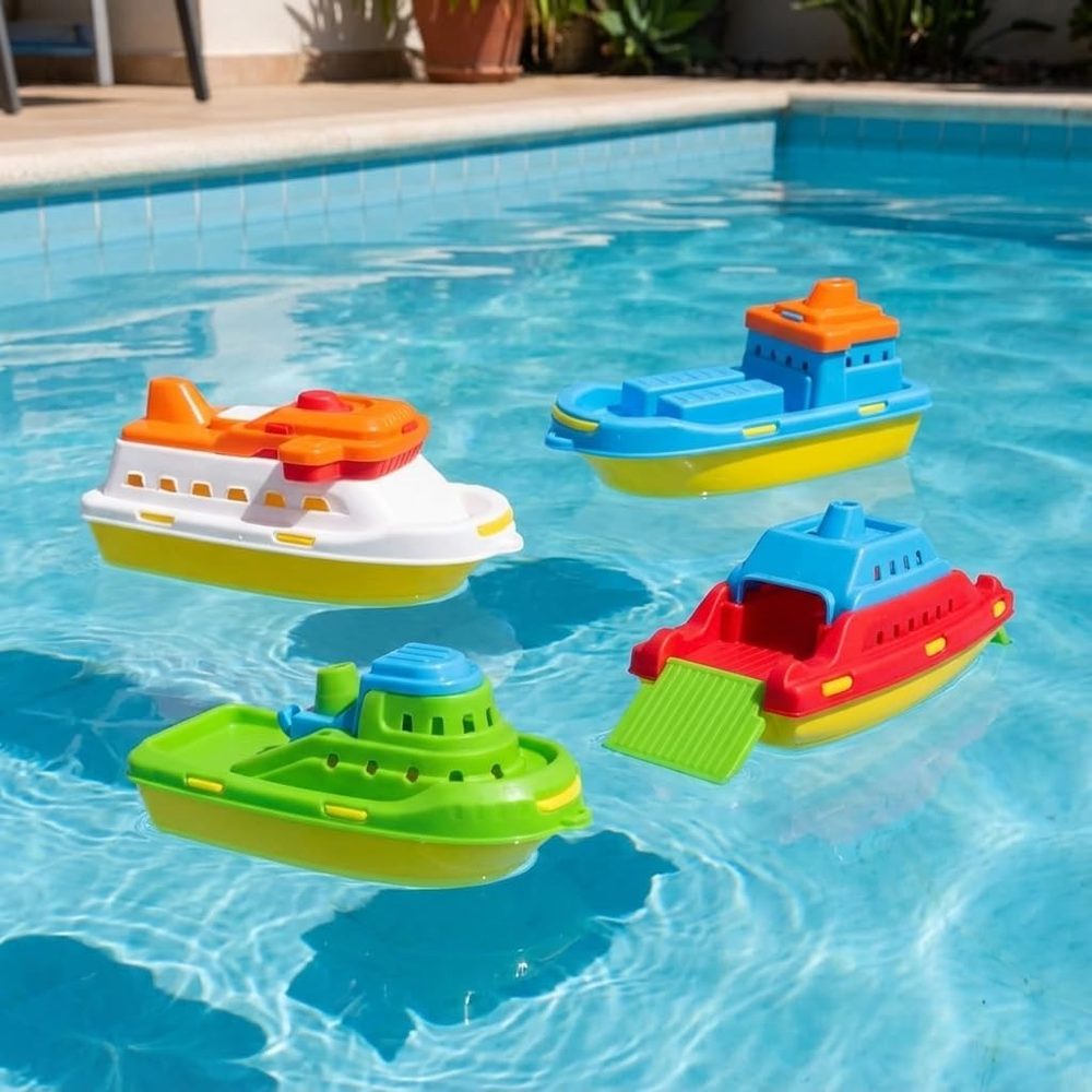 Toyland Floating Boats Set, Pack of 4 Bath and Pool Toys photo 4