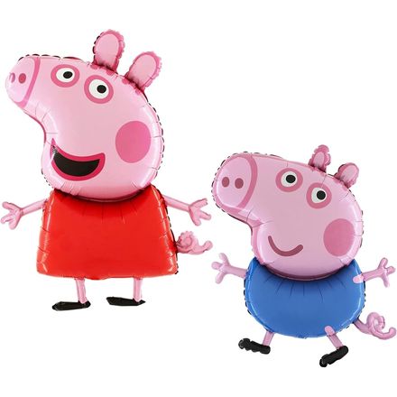 Toyland Giant Peppa Pig and George Pig Balloons, 37 Inch, Pack of 2