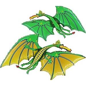 Toyland Green Dragon Shaped Foil Balloon, 36 Inch