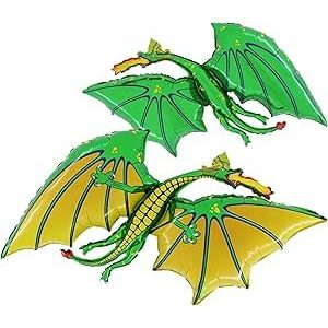 Toyland Green Dragon Shaped Foil Balloon, 36 Inch