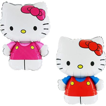Toyland Hello Kitty Foil Balloons, Pink and Red-Blue, 30 Inch, 2 Pack