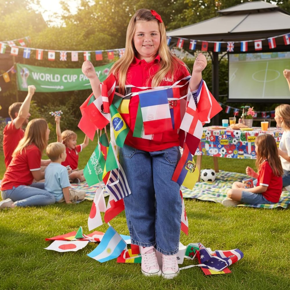 Toyland International Flag Bunting Banner, 33 ft, 32 Nations photo 4