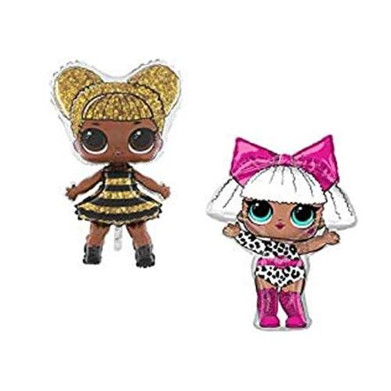 Toyland LOL Surprise Queen Bee and Diva Foil Balloons, 35 in, 2 Pack