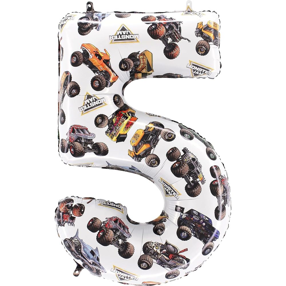 Toyland Monster Jam Number 5 Foil Balloon, 26 in