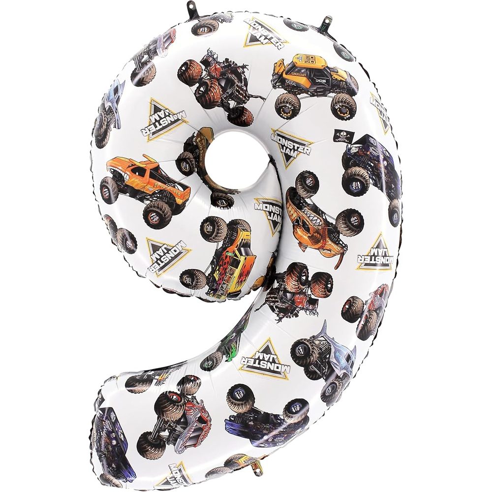 Toyland Monster Jam Number 9 Foil Balloon, 26 in
