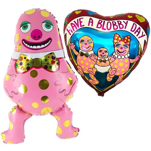 Toyland Mr Blobby Foil Balloon Bundle, 2 Piece