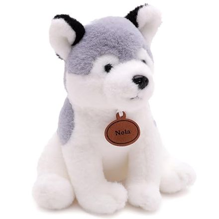 Toyland Nola the Husky Sitting Plush Dog Soft Toy, 10 in