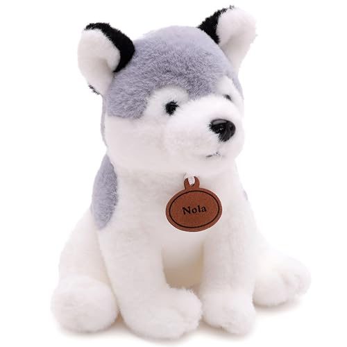 Toyland Nola the Husky Sitting Plush Dog Soft Toy, 10 in