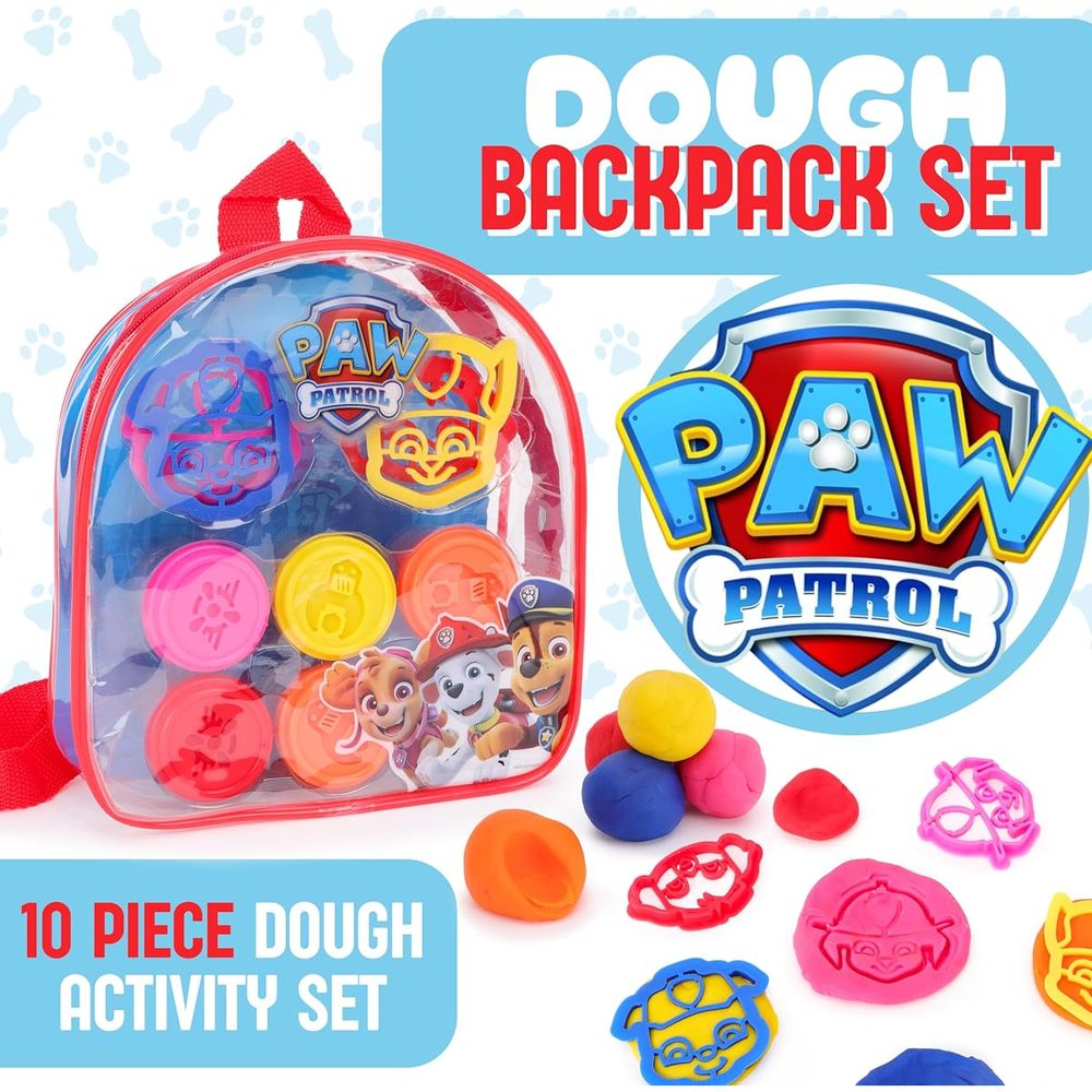 Toyland Paw Patrol Dough Backpack Set, 5 Tubs and 4 Cutters photo 2
