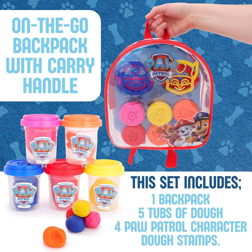 Toyland Paw Patrol Dough Backpack Set, 5 Tubs and 4 Cutters photo 3