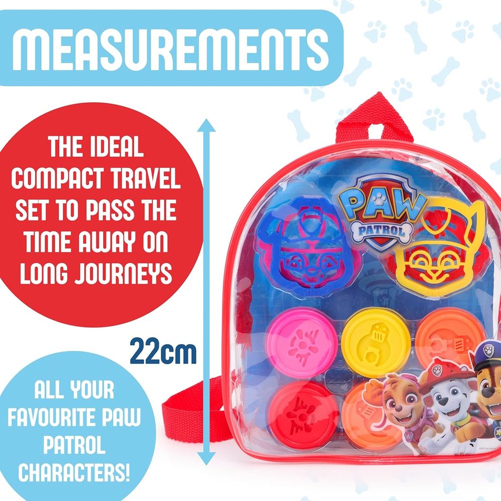 Toyland Paw Patrol Dough Backpack Set, 5 Tubs and 4 Cutters photo 4
