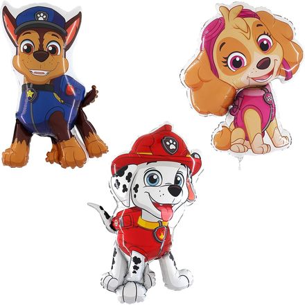 Toyland Paw Patrol Marshall, Skye and Chase Foil Balloons, Pack of 3