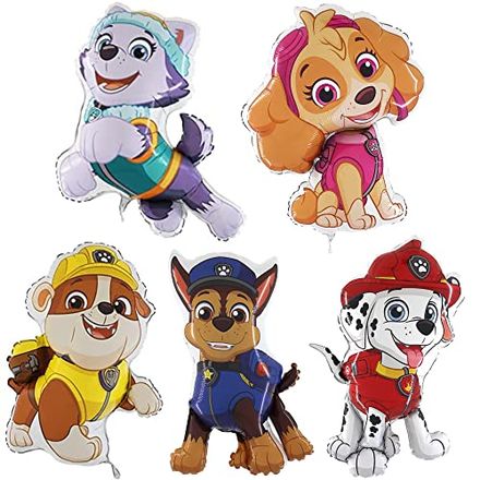 Toyland Paw Patrol Five Pup Character Foil Balloons, Pack of 5