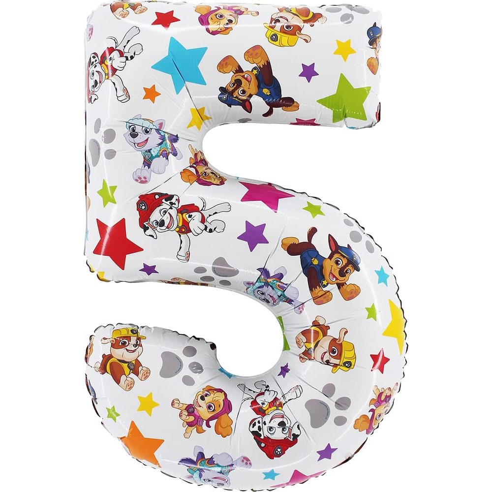 Toyland Paw Patrol Number 5 Foil Balloon, 26 Inch