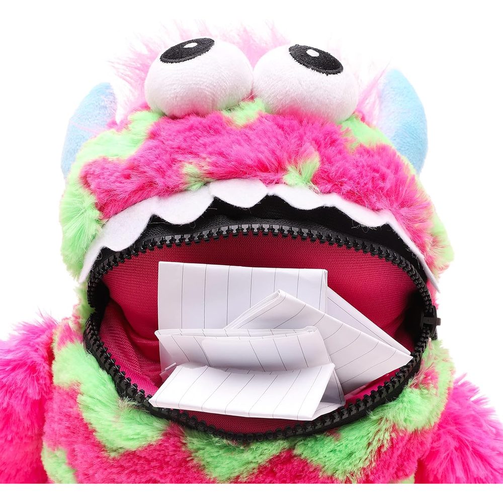 Toyland Pink and Green Worry Monster Plush Soft Toy, 9 Inch photo 3