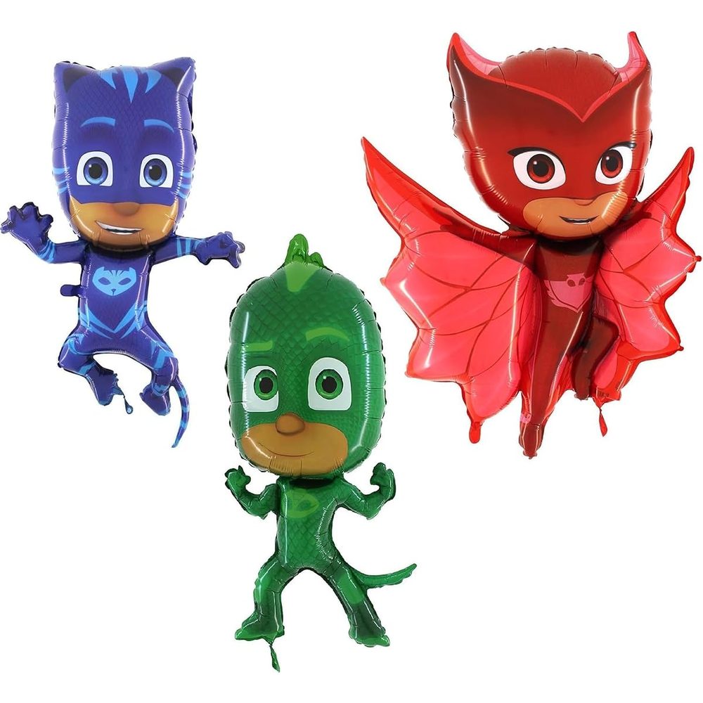 Toyland PJ Masks Catboy, Gekko and Owlette Balloons, Pack of 3