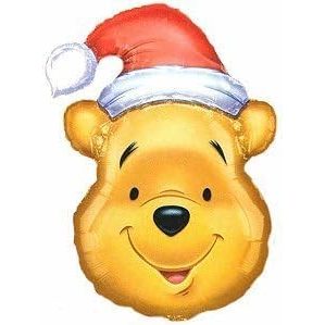 Toyland Winnie the Pooh Santa Hat Christmas Balloon, 36 Inch