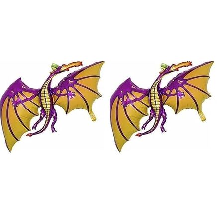 Toyland Purple Dragon Shaped Foil Balloons, 36 Inch, Pack of 2