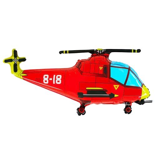 Toyland Red Helicopter Shaped Foil Balloon, 26 in
