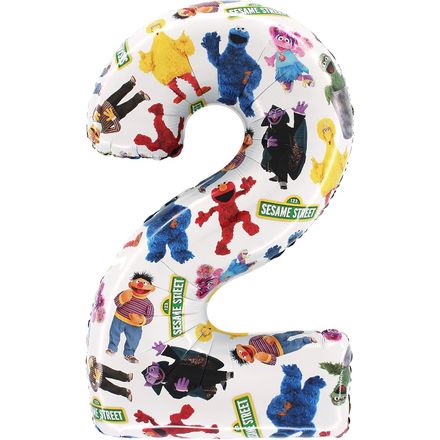 Toyland Sesame Street Number 2 Foil Balloon, 26 Inch