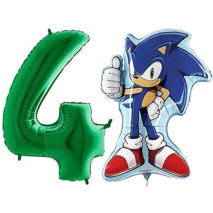 Toyland Sonic the Hedgehog Balloon Pack with 40-Inch Number Balloon