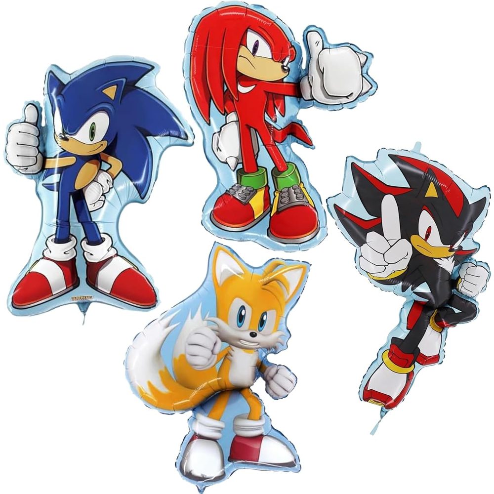 Toyland Sonic, Tails, Knuckles and Shadow 32-Inch Balloons, 4 Pack