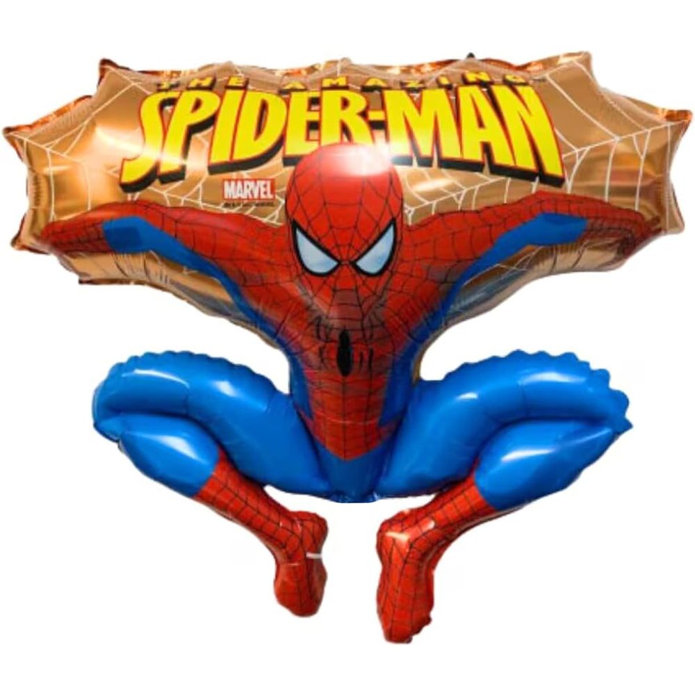 Toyland Spider-Man Jumping Shaped Foil Balloon, Gold, 31 Inch