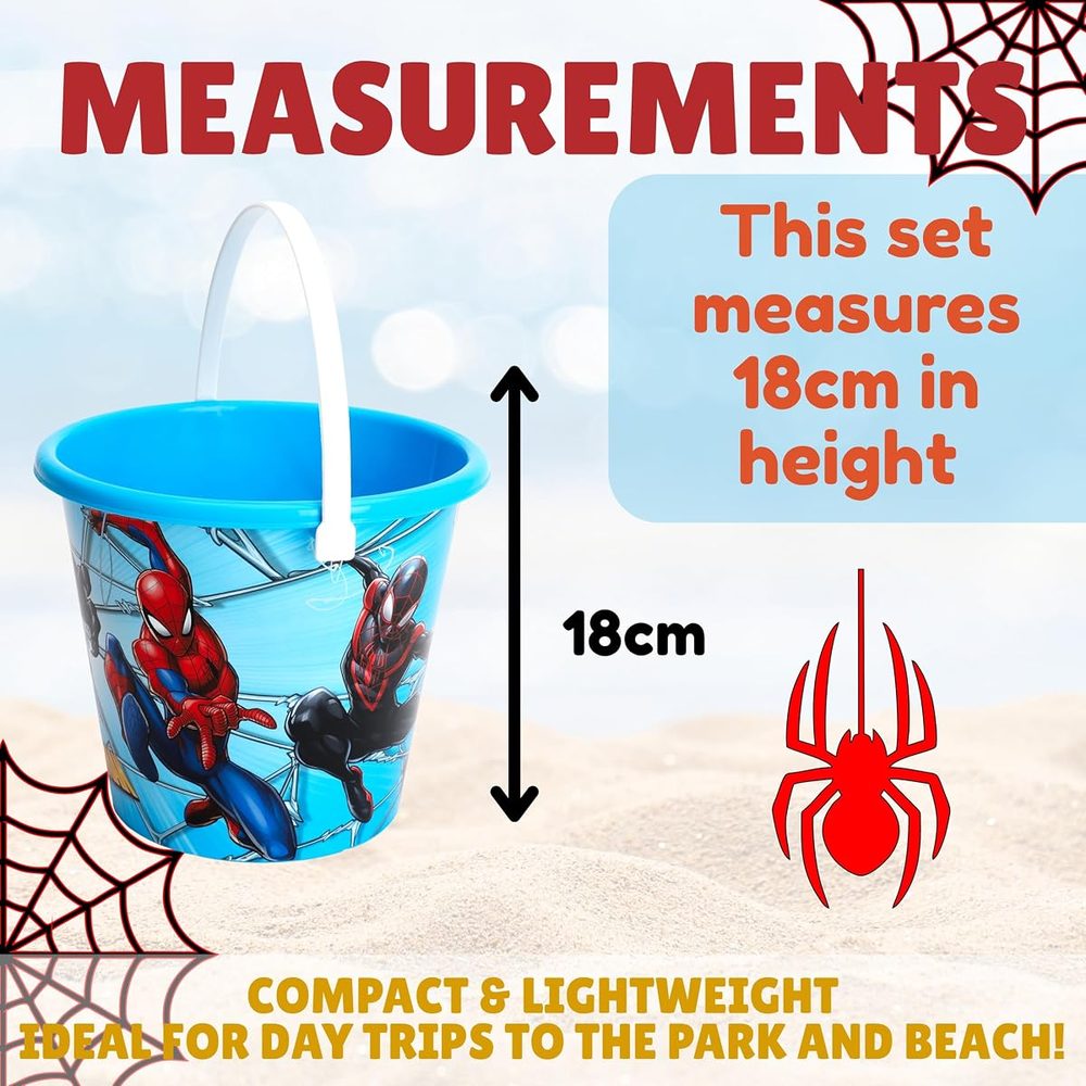 Toyland Spiderman Bucket and Spade Set with Watering Can, 6 Piece photo 3