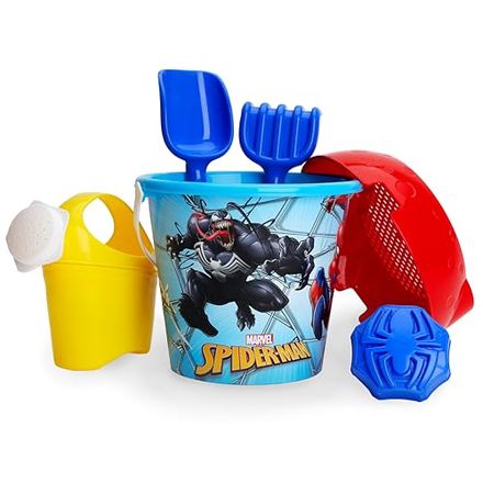 Toyland Spiderman Bucket and Spade Set with Watering Can, 6 Piece