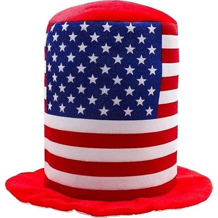 Toyland Stars and Stripes USA Velvet Big Top Hat