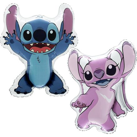 Toyland Stitch and Angel Character Foil Balloons, Pack of 2